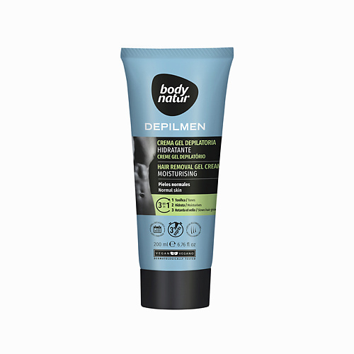 BODY NATUR Крем для депиляции мужской для нормальной кожи Depilmen Hair Removal Gel Cream Mousturising 200 #1