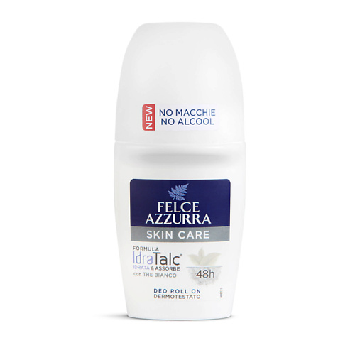 FELCE AZZURRA Шариковый дезодорант антиперспирант "Уход за кожей" с Белым чаем Skin Care Deo Roll On 50 #1