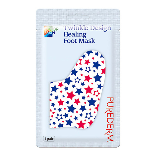 PUREDERM Маска для ног Звездочки восстанавливающая Twinkle Design Healing Foot Mask #1