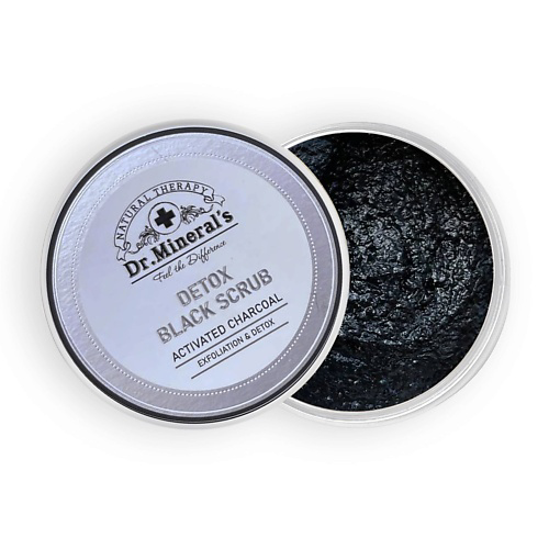 DR.MINERAL’S Угольный чёрный скраб DETOX на основе активированного угля и морской соли 250 #1