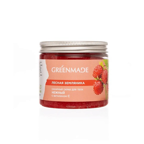 GREENMADE Сахарный скраб лесная земляника с витамином С 250 #1