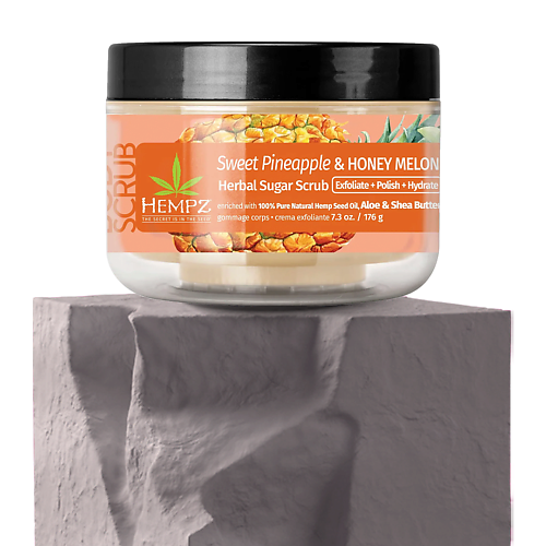 HEMPZ Cкраб сахарный для тела Ананас и Медовая Дыня/Sweet Pineapple & Honey Melon Herbal Sugar Scrub 176 #1