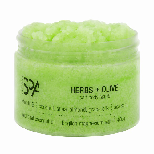 M'S'SON SPA Антицеллюлитный скраб для тела с Английской солью HERBS+OLIVE 400 #1