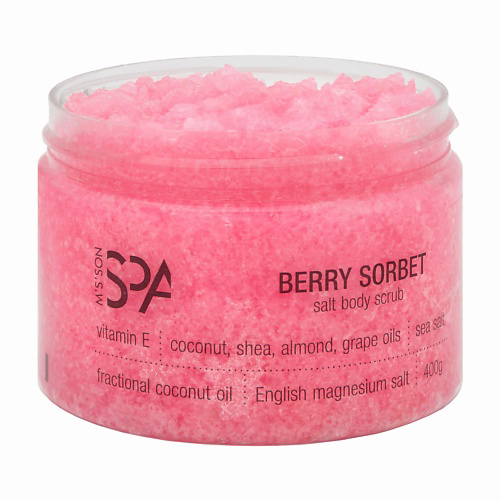 M'S'SON SPA Антицеллюлитный скраб для тела с Английской солью BERRY SORBET 400 #1