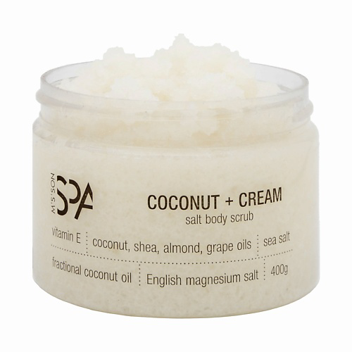 M'S'SON SPA Антицеллюлитный скраб для тела с Английской солью COCONUT+CREAM 400 #1