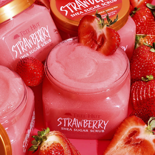 TREE HUT Сахарный скраб для тела с ароматом клубники Strawberry Shea Sugar Scrub 610 #1