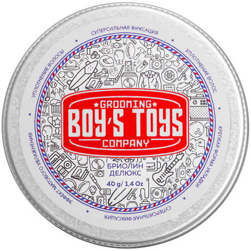 BOY'S TOYS Бриолин для укладки волос сверх сильной фиксации со средним уровнем блеска Deluxe 40 #1