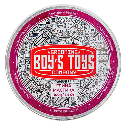 BOY'S TOYS Глина для укладки волос высокой фиксации с низким уровнем блеска Мастика 100 #1