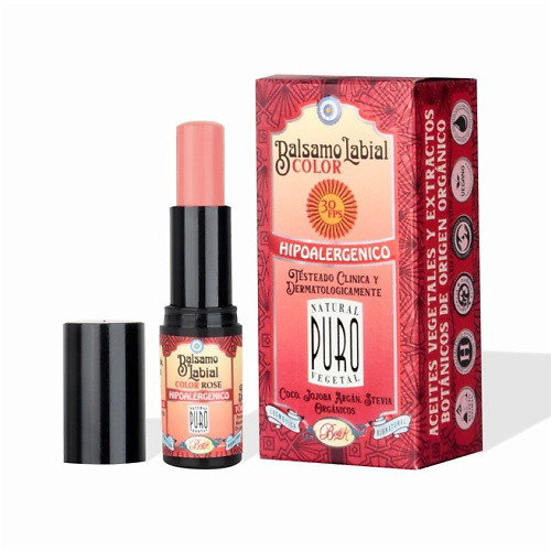 BOTI-K Бальзам для губ солнцезащитный Bálsamo Labial Color Rose SPF 30 #1