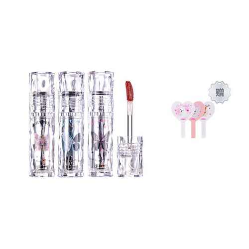 FLORTTE Набор блесков для губ Butterfly Hello Beauty Lip Lacquer #1