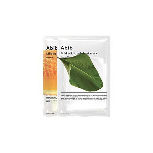 ABIB Тканевые маски Mild Acidic pH Sheet Mask: Heartleaf Fit + Honey Fit 30 #1