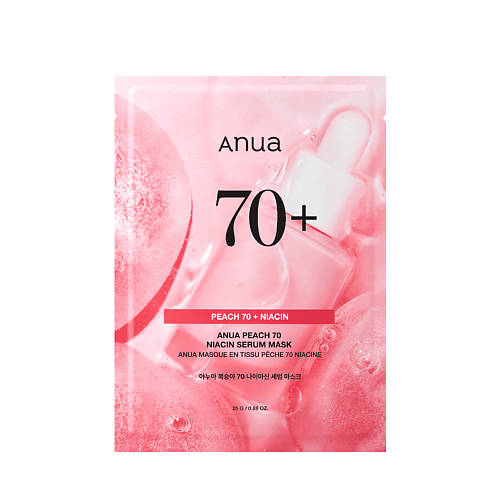 ANUA Тканевая маска-сыворотка для сияния кожи с экстрактом персика PEACH NIACIN SERUM MASK 25 #1