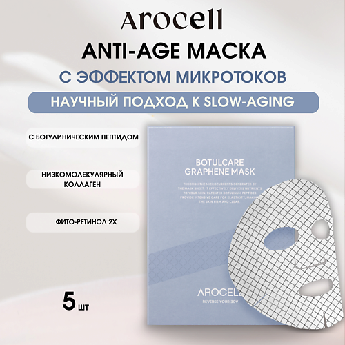 AROCELL Графеновая маска с ботулиническим пептидом  Botulcare Graphene Mask 100 #1