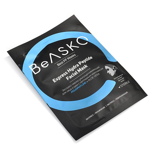 BEASKO SKIN Экспресс-маска ультраувлажняющая для лица и шеи с комплексом AQUAPHYLINE и ALOE VERA 25 #1