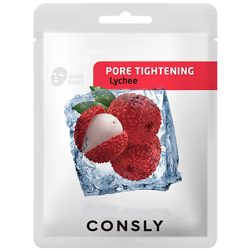 CONSLY Маска тканевая сужающая поры с экстрактом личи Tissue Pore- Tightening Mask With Lychee Extract 20 #1