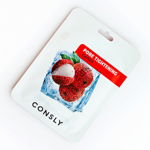 CONSLY Маска тканевая сужающая поры с экстрактом личи Tissue Pore- Tightening Mask With Lychee Extract 20 #1
