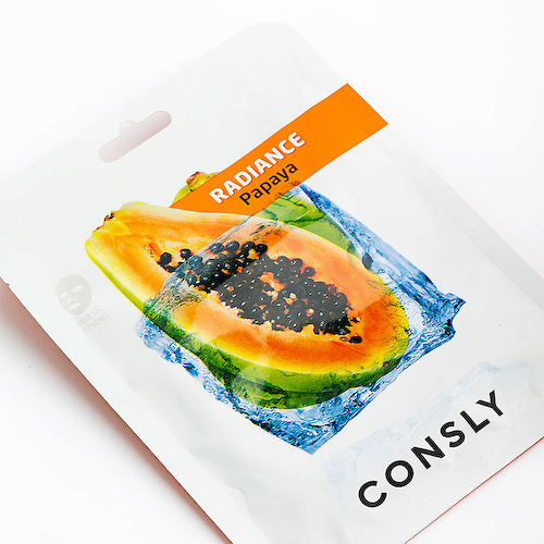 CONSLY Маска тканевая выравнивающая тон кожи с экстрактом папайи Tissue Evening Skin Tone Mask With Papaya Extract 20 #1