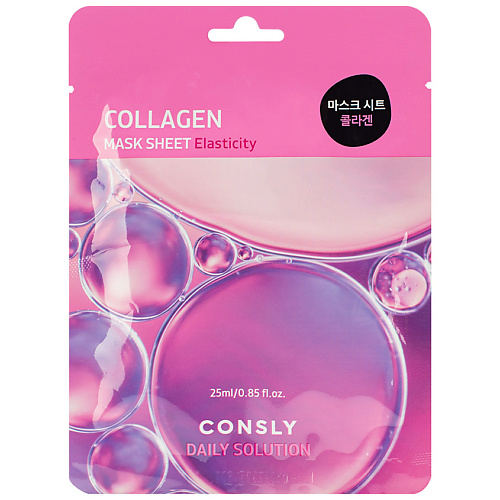 CONSLY Тканевая маска для лица с гидролизованным морским коллагеном Facial Tissue Mask With Hydrolyzed Marine Collagen 25 #1