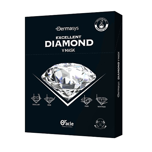 DR.ORACLE Набор масок для лица и области шеи с алмазной пылью Dermasys Diamond V Mask #1