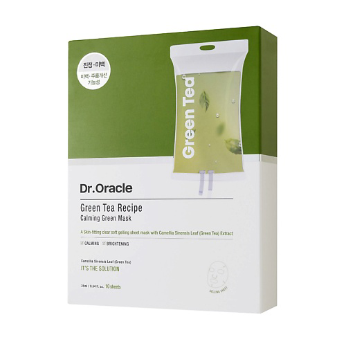 DR.ORACLE Набор регенерирующих масок с зеленым чаем Greentea Recipe Calming Green Mask #1