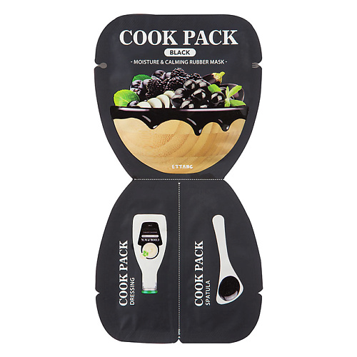 ETTANG Маска для лица увлажняющая и успокаивающая Cook Pack Black Moisture & Calming Rubber Mask #1