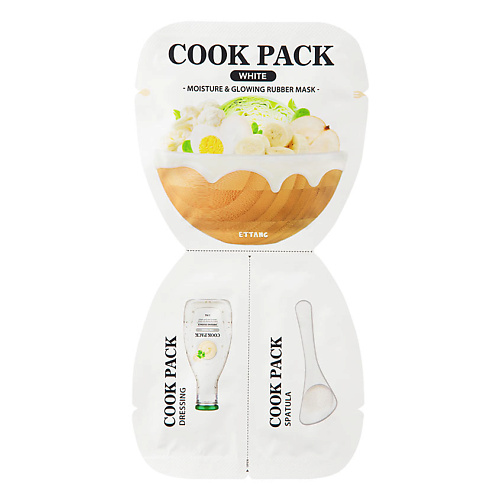 ETTANG Маска для лица увлажняющая и придающая сияние Cook Pack White Moisture & Glowing Rubber Mask #1