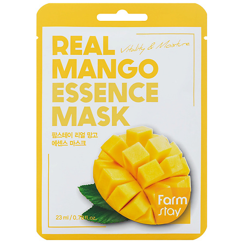 FARMSTAY Маска для лица тканевая с экстрактом манго Real Mango Essence Mask 23 #1