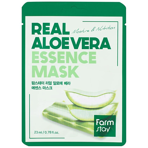 FARMSTAY Маска для лица тканевая с экстрактом алоэ Real Aloe Vera Essence Mask 23 #1