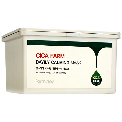 FARMSTAY Маска для лица успокаивающая тканевая с центеллой азиатской Cica Farm Dayily Calming Mask #1