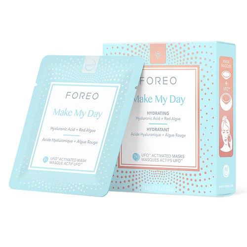 FOREO Увлажняющая и защищающая от загрязнений маска для лица Make My Day для UFO/UFO mini 7 #1