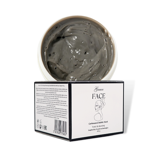 GRACE FACE Пузырьковая маска глиняная для лица, очищающая от черных точек Bubble Mask 100 #1