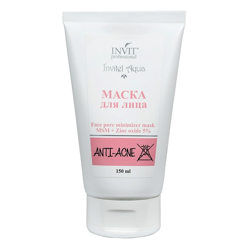 INVIT Маска для лица Face pore minimizer mask MSM + Zinc oxide 5% 150 #1