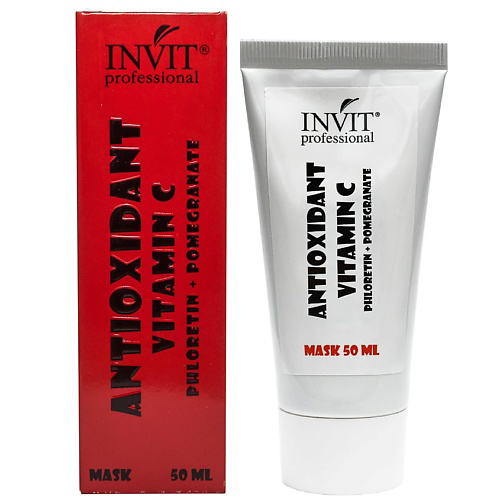 INVIT Маска-антиоксидант для лица с витамином С 10% гранатом и флоретином 50 #1