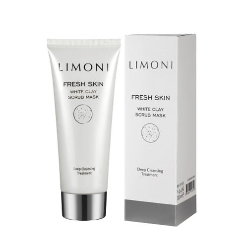 LIMONI Очищающая маска-скраб для лица с белой глиной и грецким орехом White Clay Scrub Mask 100 #1