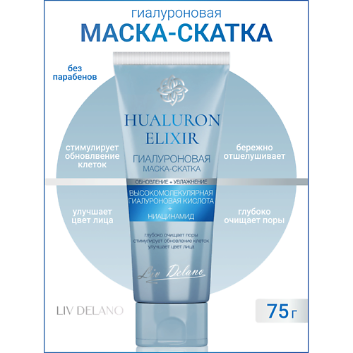 LIV DELANO Гиалуроновая маска - скатка  Hyaluron Elixir 75 #1