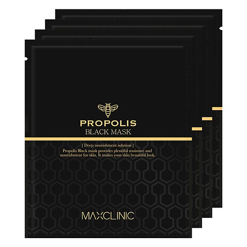 MAXCLINIC Маска для лица черная с прополисом для питания и эластичности кожи Propolis Black Mask 4 #1