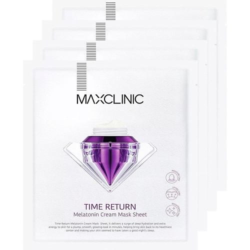 MAXCLINIC Маска для лица с мелатонином Time Return Melatonin Cream Mask #1