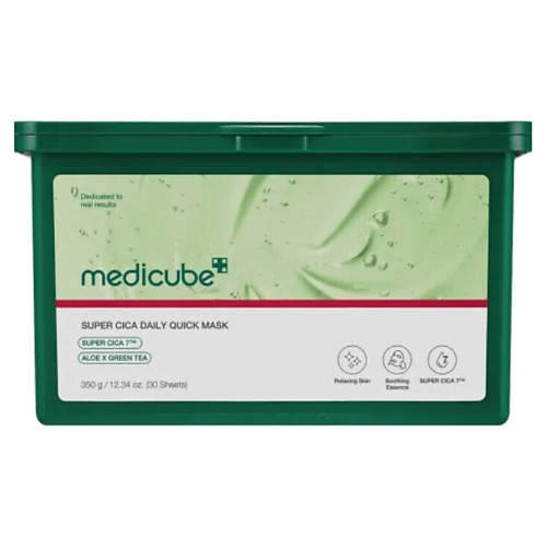 MEDICUBE Успокаивающая маска для лица с центеллой Super Cica Soothing 30 #1