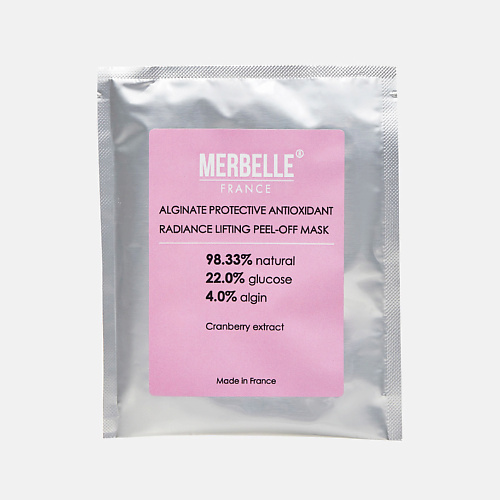 MERBELLE Маска для лица альгинатная защитная, лифтинг с экстрактом клюквы 30 #1