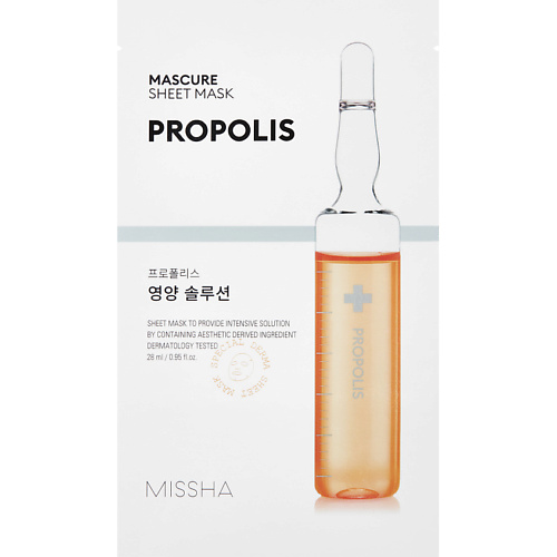 MISSHA Маска Mascure энергетик с прополисом для эластичности кожи #1