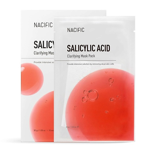 NACIFIC Тканевая маска с кислотами Salicylic Acid Clarifying Mask Pack 30 #1
