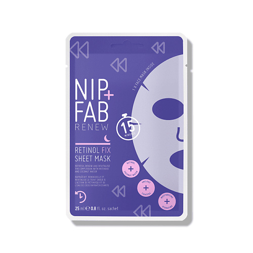 NIP&FAB Маска для лица тканевая с ретинолом Renew Retinol Fix Sheet Mask 25 #1