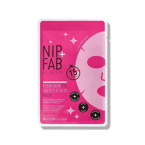 NIP&FAB Маска для лица тканевая с салициловой кислотой Purify Teen Skin Fix Purify Acid Mask 25 #1