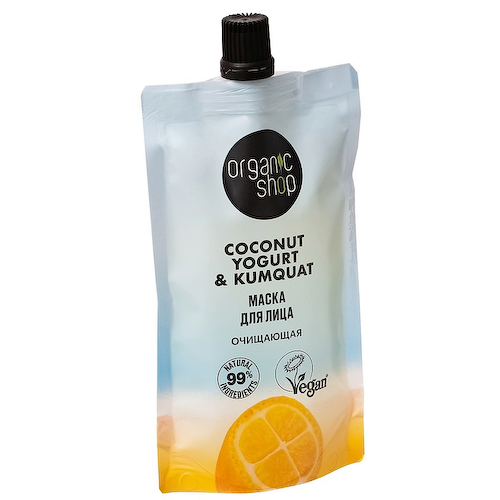 ORGANIC SHOP Маска для лица "Очищающая" Coconut yogurt 100 #1