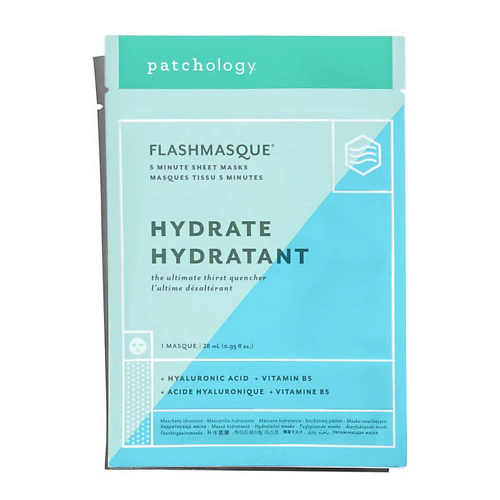 PATCHOLOGY Увлажняющая тканевая маска для всех типов кожи FlashMasque Hydrate 28 #1