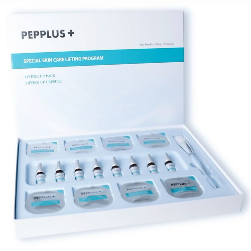 PEPPLUS+ Лифтинг маска для лица омолаживающая антивозрастная двухкомпонентная с пептидами #1