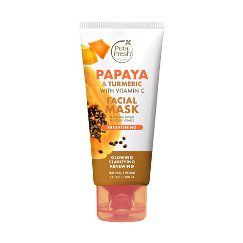 PETAL FRESH Маска для лица придающая сияние коже с экстрактом папайи и куркумы 200 #1