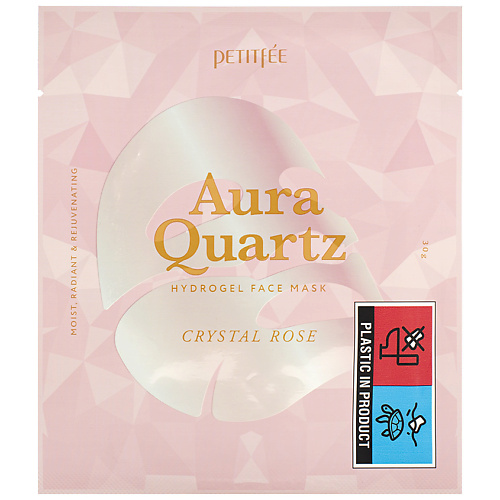 PETITFEE Маска гидрогелевая  для лица с жемчужной пудрой Aura Quartz Hydrogel Face Mask 30 #1