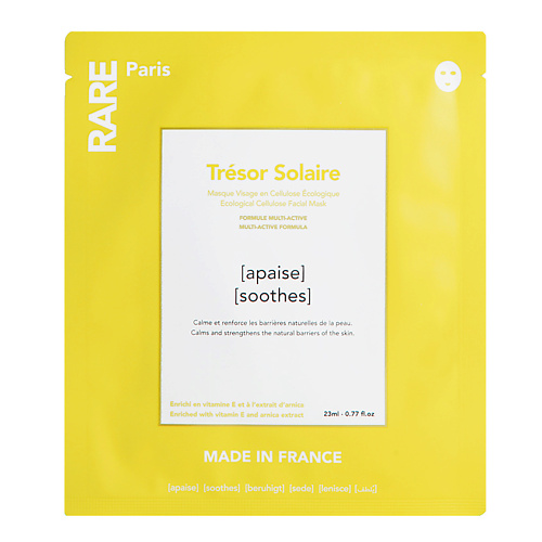RARE PARIS Успокаивающая и укрепляющая тканевая маска Trésor Solaire 23 #1