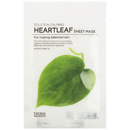 TENZERO Маска для лица тканевая для лица с экстрактом хауттюйнии Heartleaf Sheet Mask 25 #1